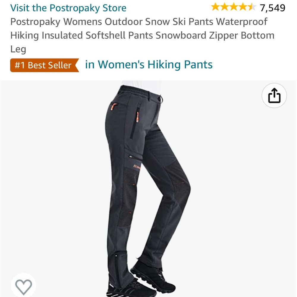 NWT Postropaky Womens Insulated Softshell Pants